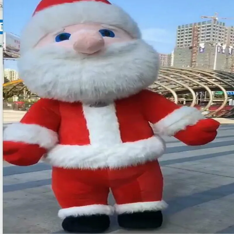 Рождественский надувной костюм Санта-Клауса талисмана костюмы св. Ника косплей