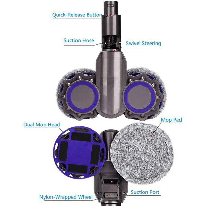Электрическая насадка на швабру для Dyson V7 V8 V10 V11 беспроводная щетка пылесоса с