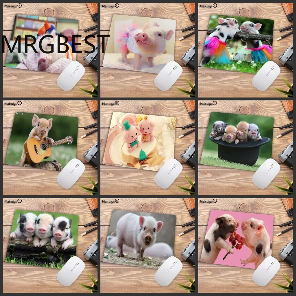 Коврик для мыши MRGBEST прочный компьютерный коврик с изображением животных свиней