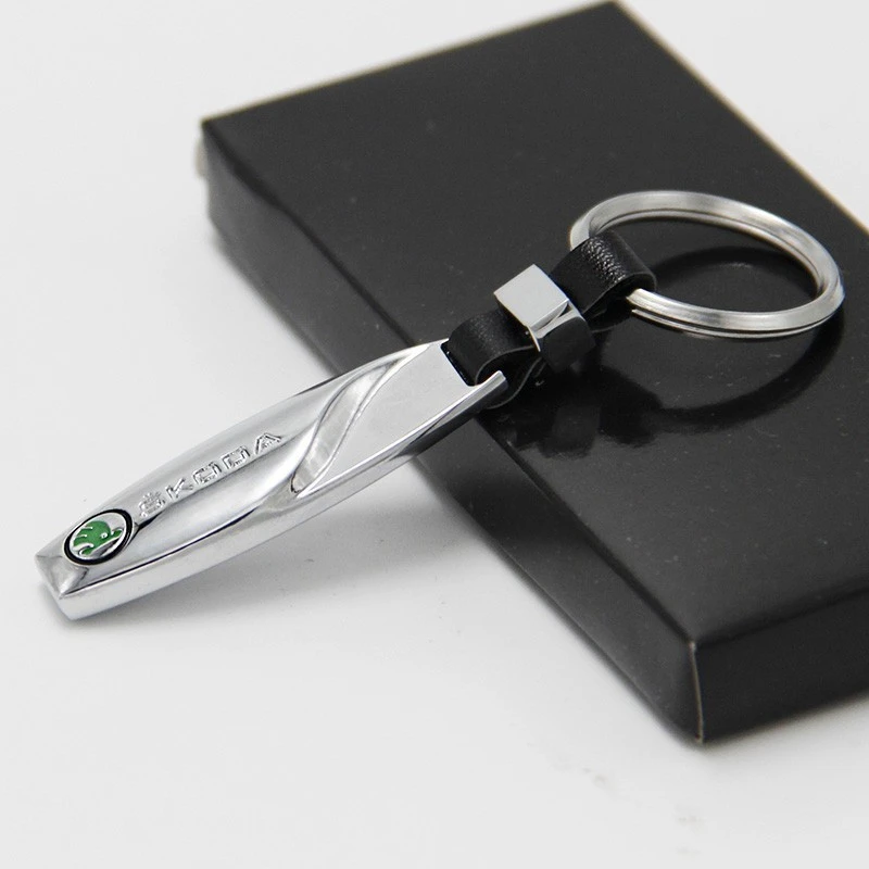 1 шт. водная капля автомобильный Стайлинг металлический брелок для Skoda значок