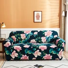 Airldianer пасторальный стиль с цветочным принтом, растягивающийся чехол для дивана с зелеными листьями, эластичный чехол для дивана, l-образный чехол для дивана для гостиной, 2