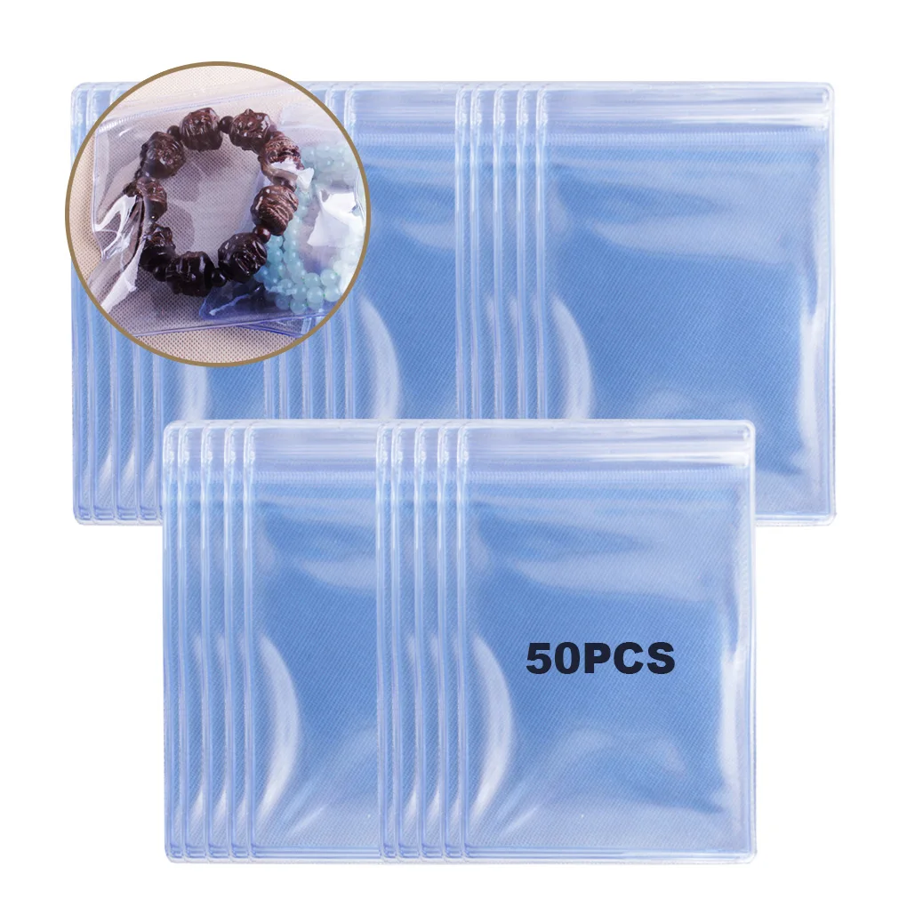 

20/50/100PCS Jewelry Storage Bags Reclosable Gifts Necklace Earring Bags Transparent Portable Earring Holders Dropshipping
