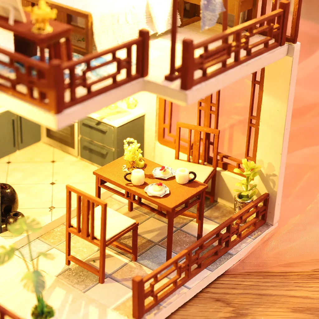 3D развивающие игрушки для детей деревянный кукольный домик игрушка древний