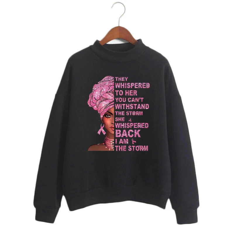 

Melanin Poppin pink hoodies women clothing Beautiful black girl print sweatshirt women sweat femme sudadera mujer 2019 tops