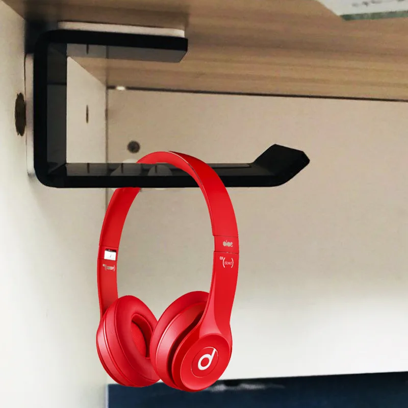 

9.8*6*4.5cm Acrylic Sticker Headphone Bracket Hanger Under Desk Wall Mounted Headset Holder Hook Earphone Sticky Display Stand