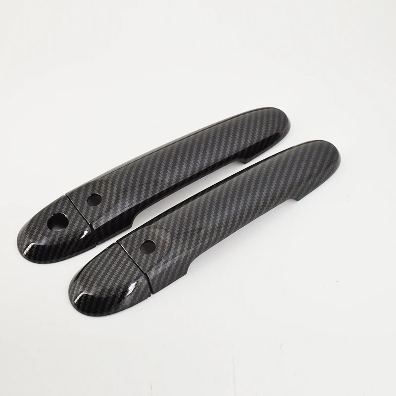 Аксессуары узоры из углеродного волокна Чехлы для 2 дверных ручек 2011 2017 Nissan Juke