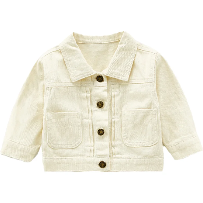 

DFXD 2020 осенние модные детские джинсовые куртки однотонные Мультяшные однобортные джинсовые пальто для мальчиков и девочек Джинсовая Верхня...