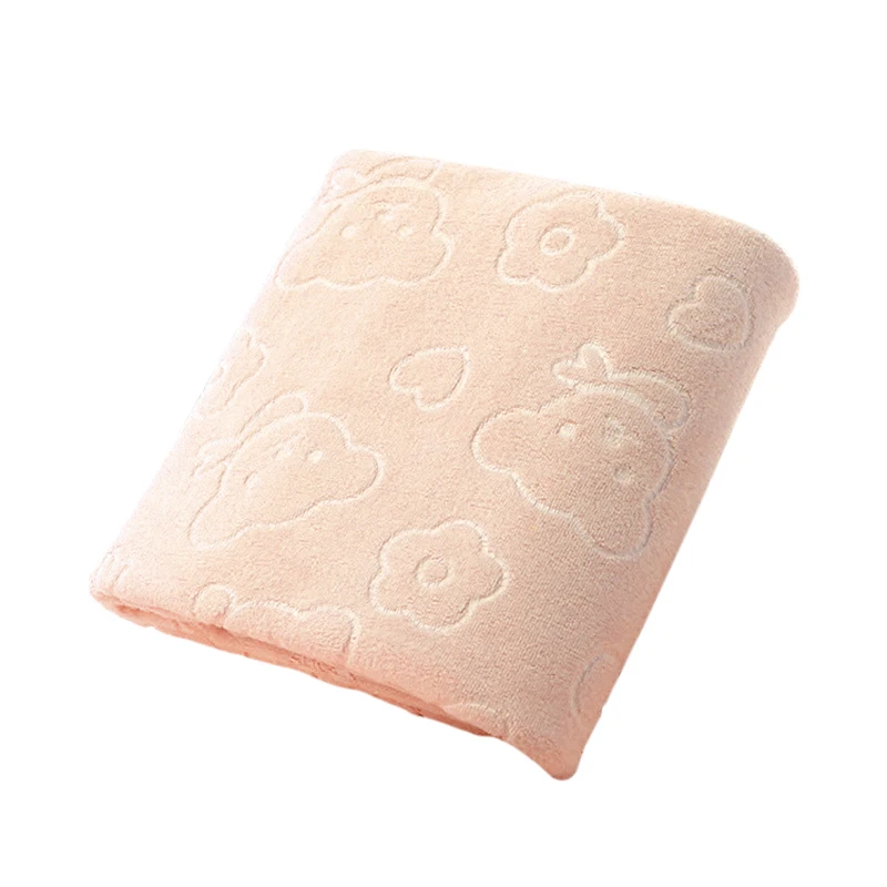 Ultrafine Fiber Quick-dry Towel Bear Cartoon Microfiber Absorbent Beach Bath Towels Kitchen Clean Absorbent Towels Solid Color