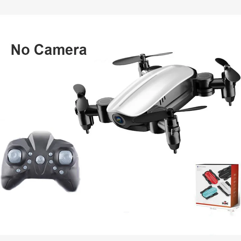 No Camera White RC Мини Квадрокоптер с wifi FPV складной Дрон самолет с камерой HD RC Дрон воздушный четырехосевой вертолет микро карманные игрушки - Цвет: No Camera White