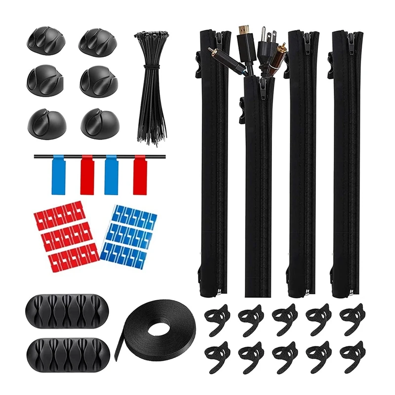 

Органайзер для управления кабелями, рукав для кабеля, многоразовые кабельные стяжки, фотоэлемент, ярлык для крепления кабеля и кабельная ст...