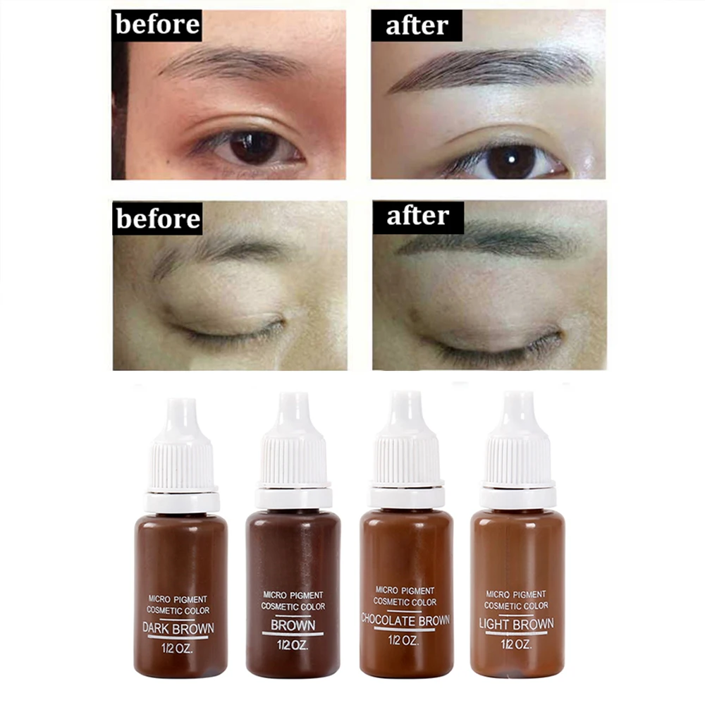 4 цвета черный Перманентный макияж микродержатель чернила для татуировки