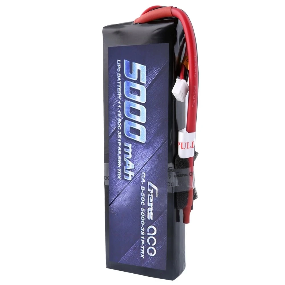 Gens ace-Paquete de bater&iacute;a de 5000mAh, 5500mAh, 11,1 V, 3S, 50CLiPo, con Deans y conector XT60 para coche teledirigido Traxxas 1/10 1/8-1