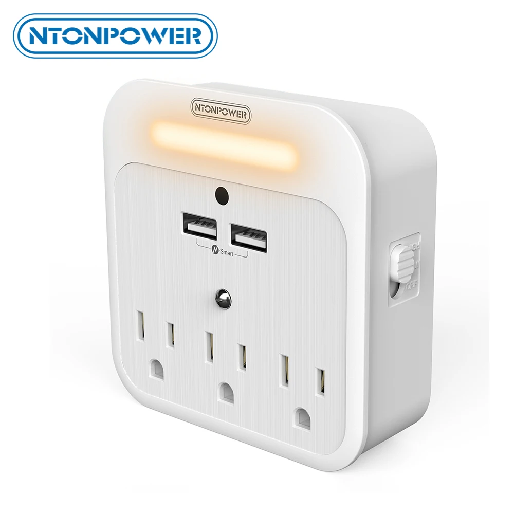 NTONPOWER штепсельная вилка США защита от перенапряжения диммер беспроводной мульти