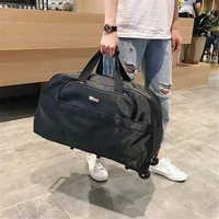 new 2021 travel trolley bag duffle luggage with wheels high capacity rolling suitcase lady travel bag men carry on bag 4 colors