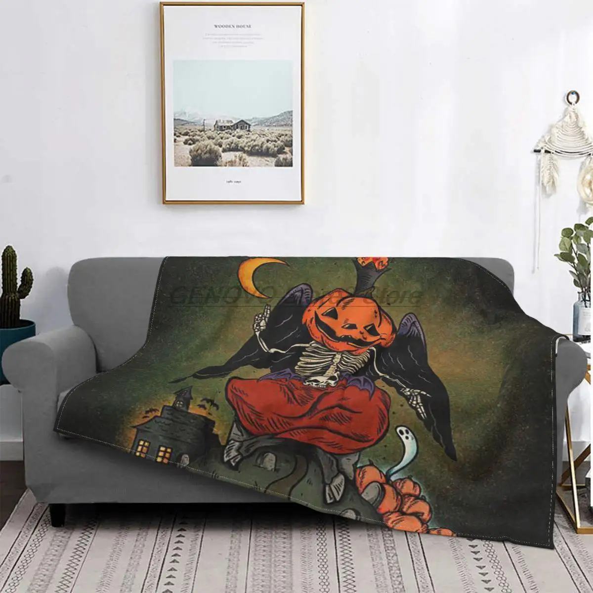 

Флисовая партия на Хэллоуин с надписью «Mond Decken»