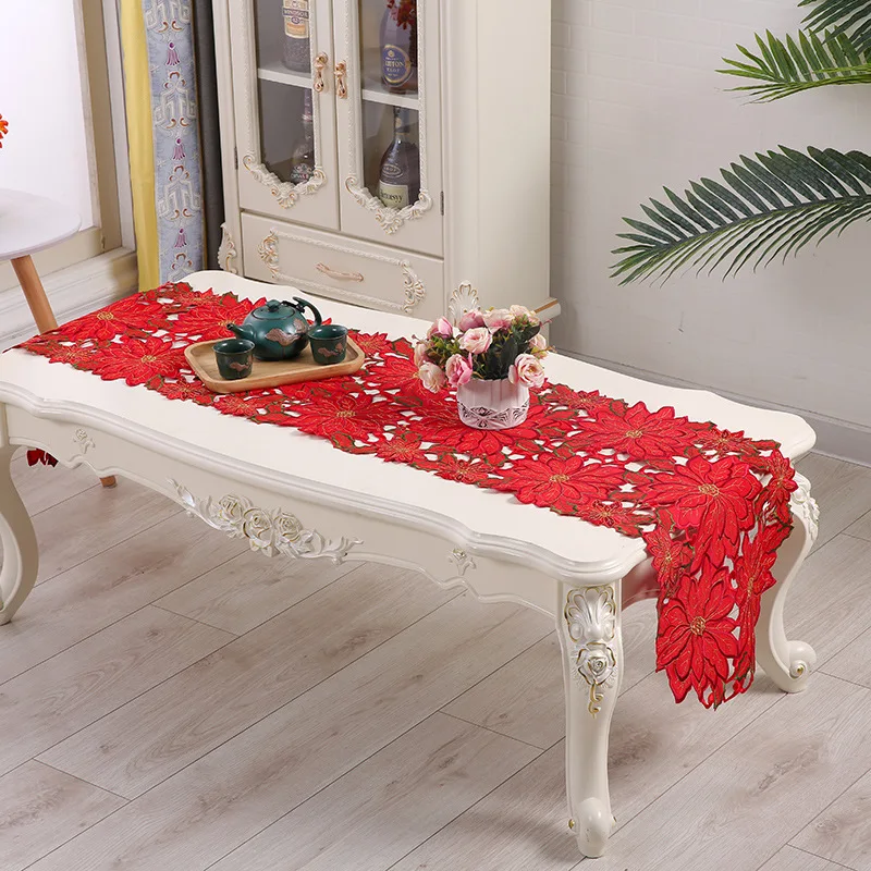 

Tablecloth Table Christmas Decorations Embroidery Christmas Table Creative Christmas Tablecloth Placemat table overlays wedding