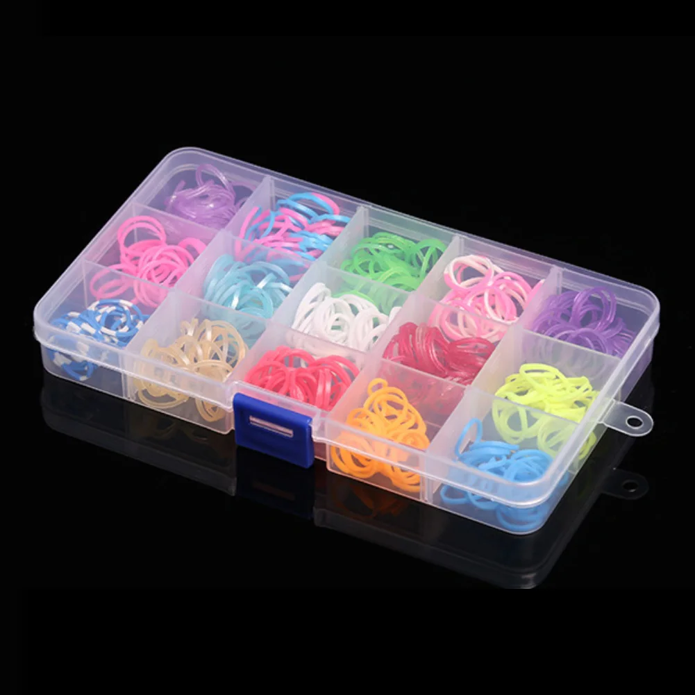 Прозрачная пластиковая шкатулка для ювелирных изделий 5 цветов 15 ячеек | Дом и сад