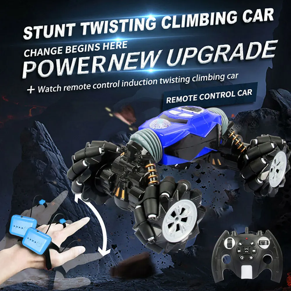 RC Stunt Car Light Music Gesture Sensor Twist Vehicle Drift Toy Deformation Watch Control 4WD Crawler Horizontal Creep Scroll | Игрушки и