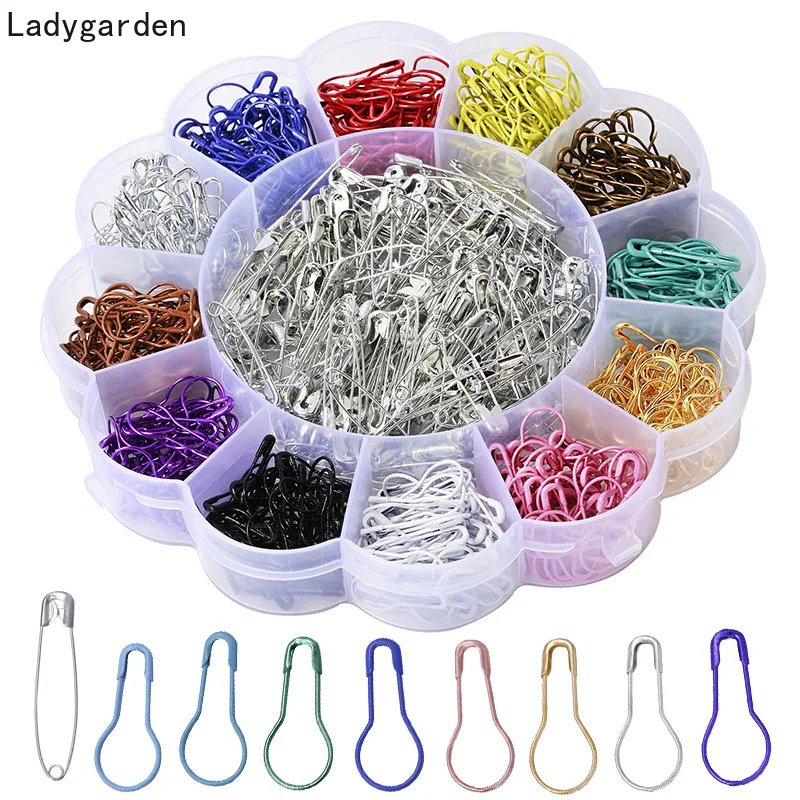 

800PCS 32MM Safety Pins, Colourful Painted Safety Pins, Large Safety Pins for Art Craft Sewing Jewelry Making with Storage Box