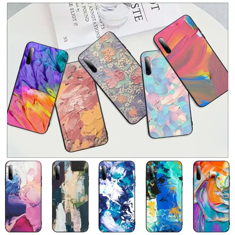 

Oil Painting watercolor colorful Phone Case For iphone 12 11 13 7 8 6 s plus x xs xr pro max mini shell