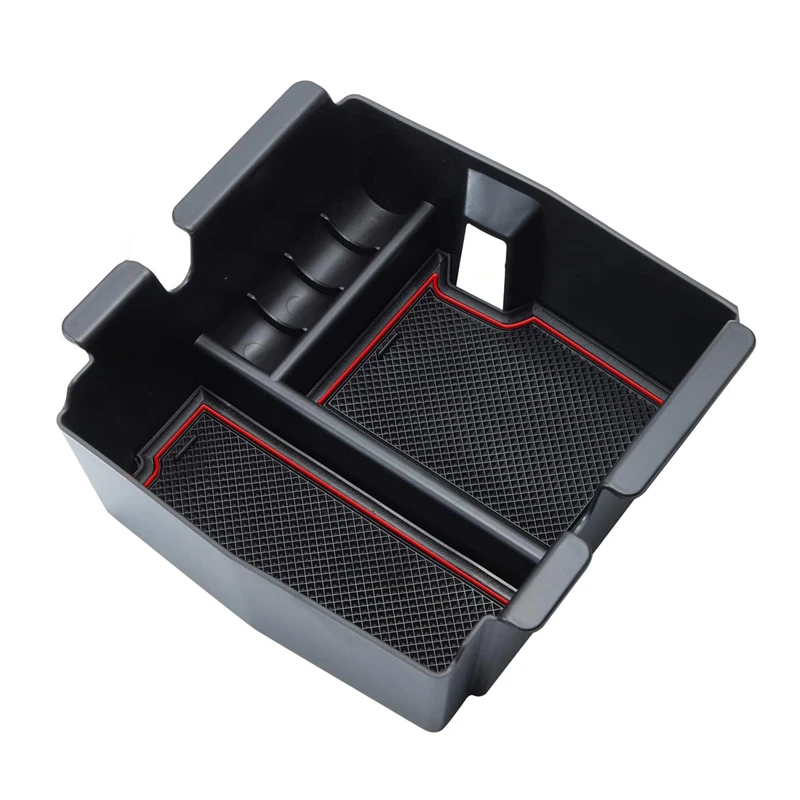 Автомобильная центральная консоль-органайзер лоток для Jeep Wrangler JL/JLU JT 2018-2021 аксессуары подлокотник коробка для хранения с отверстиями, крас...