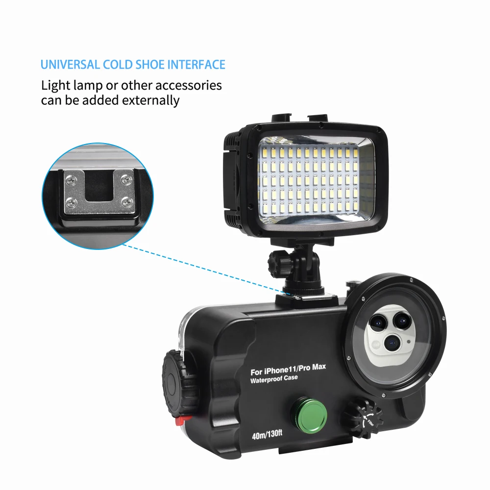 

Seafrogs Waterproof Housing For iPhone 11/ 11pro max Professional Diving Underwater Photography 40M Phone Buttons Control Case