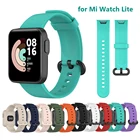 Ремешок сменный для Mi Watch Lite, мягкий силиконовый браслет с металлической пряжкой, аксессуары для наручных часов Xiaomi Redmi