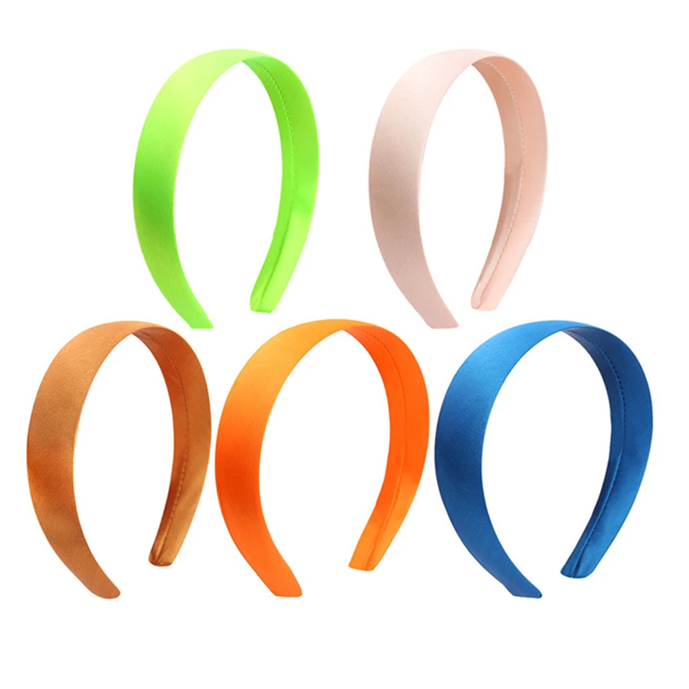 Лидер продаж 2 см модные широкие атласные головные ободки повязки для девушек