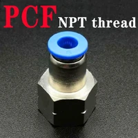 american threaded pneumatic quick connector pcf internal thread npt18 14 38 12 hose trachea connector 4 6 8 10 12mm