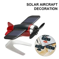 mini car air freshener solar panel airplane model with solid fragrant car perfume aroma diffuser ornament auto decor accessories