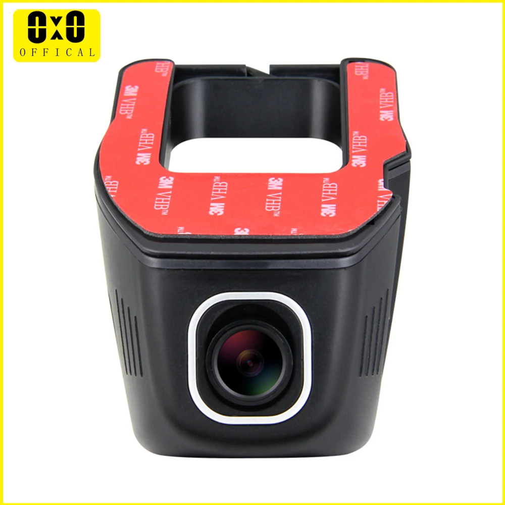 Скрытая камера Автомобильный видеорегистратор Wifi с двумя объективами черный