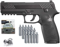 sig sauer p320 armas de co2 gas pistola with co2 12 gram 15 pack and 500 lead pellets wall tin sign