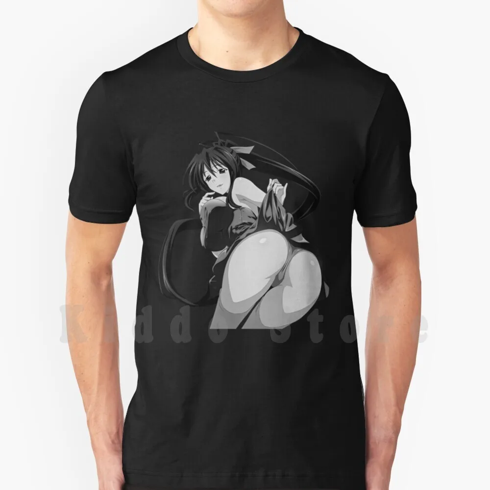Lovely Evil Akeno Himejima From High School Dxd Anime Manga Game Series ーd×d Monochrome T Shirt Cotton Men DIY Print Cool