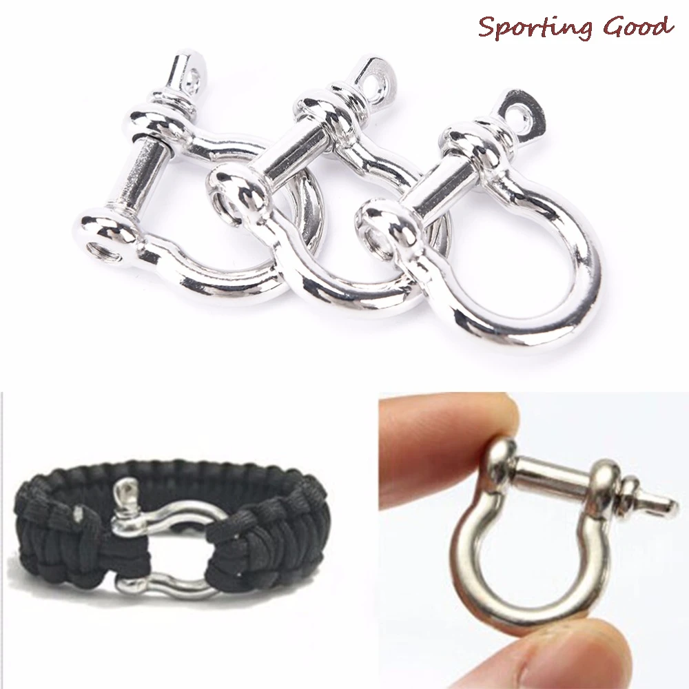 

Outdoor Camping Survival Rope Survival Bracelets O-Shaped Stainless Steel Shackle Buckle Wholesale