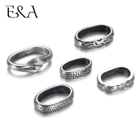 10pieces stainless steel oval large hole spacer beads 12x6mm leather cord bracelet slide charms diy jewelry making accessories