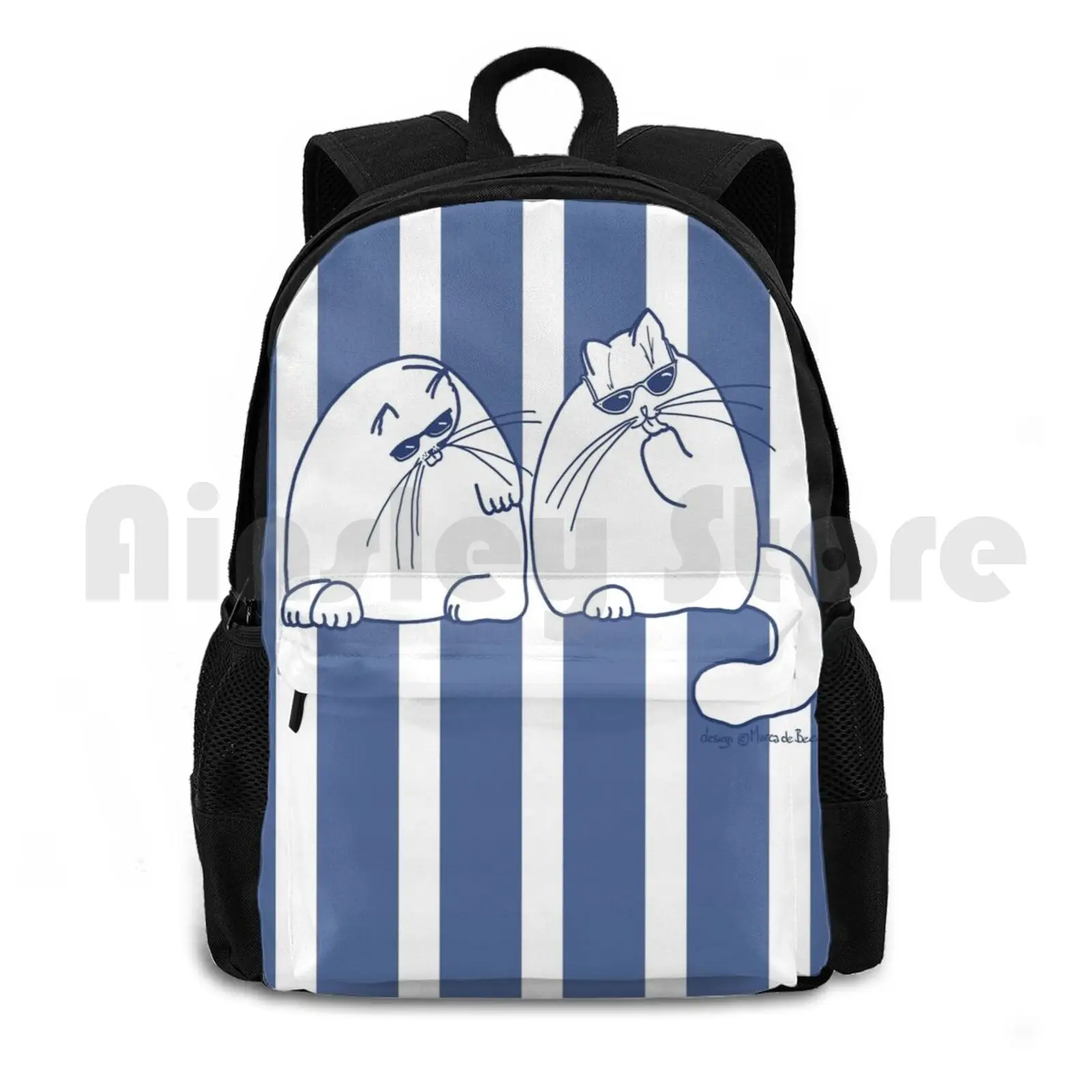 Классный походный рюкзак для отдыха на открытом воздухе с изображением кошек