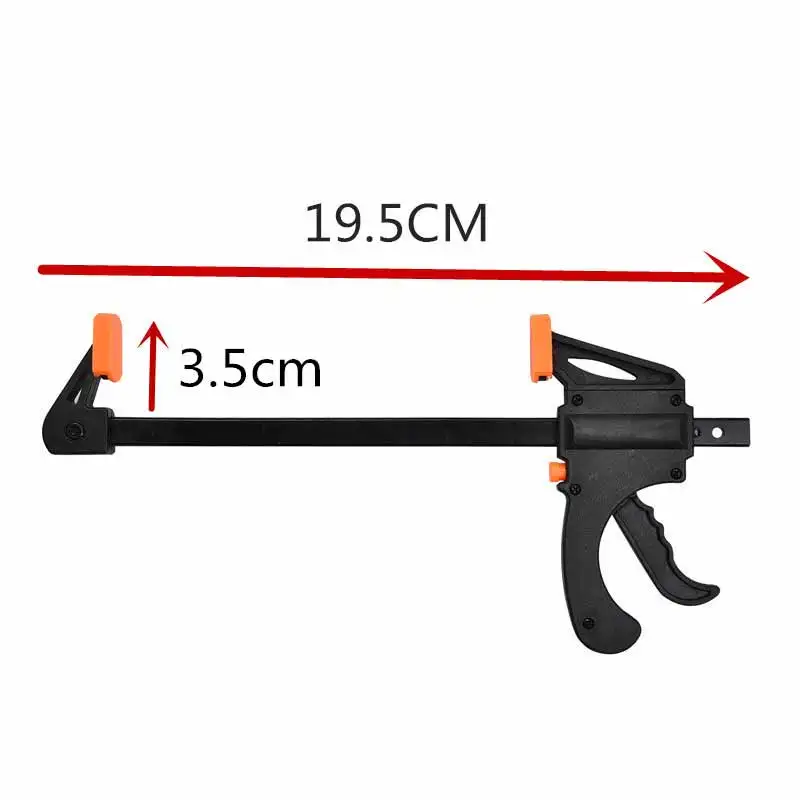 

4 Inch Woodworking Bar Fast F Clamping Grip Release Squeeze Carpentry Wood Trigger Clamps Hand Ratchet Bar Tool Clip 30x100mm