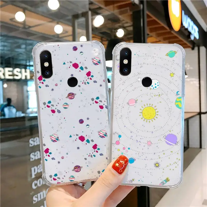 

Starry Universe Phone Case Transparent For Xiaomi CC 9 11 MAX3 Mix3 MIX2 6X 8 5x 10S 11 10 X SE lite Pro