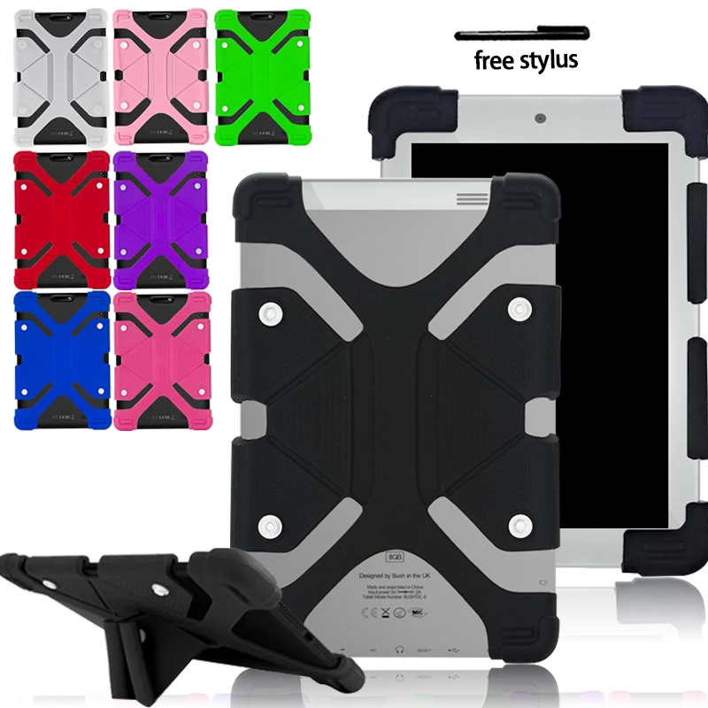 

Силиконовый чехол-подставка для Prestigio Grace/MultiPad/Muze/Wize 10,1 "с функцией кронштейна, противоударный защитный чехол + стилус