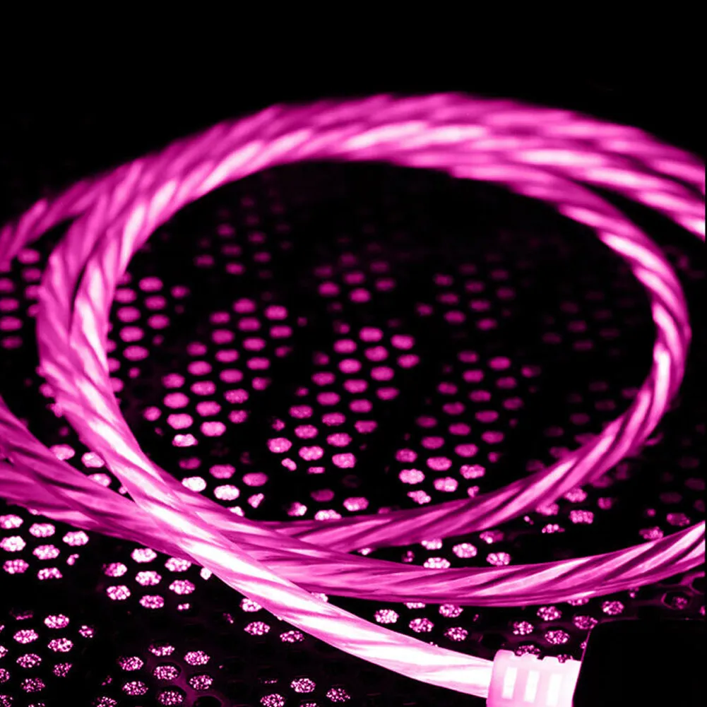 Светодиодный кабель для передачи данных светящийся быстрой зарядки Micro USB/Type C