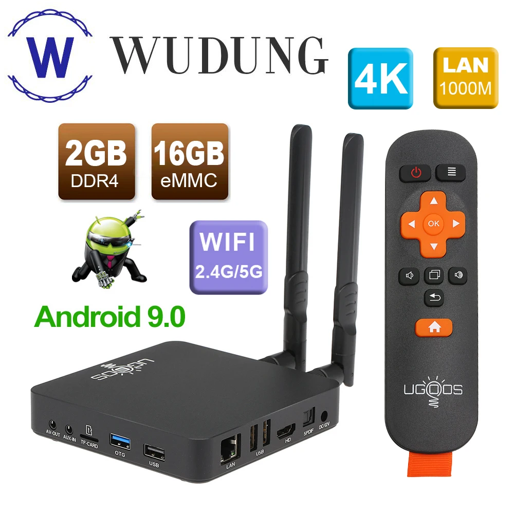 Приставка Смарт ТВ UGOOS AM6 S922X DDR4 Android 9 0 2 + 16 Гб|ТВ-приставки и медиаплееры| |