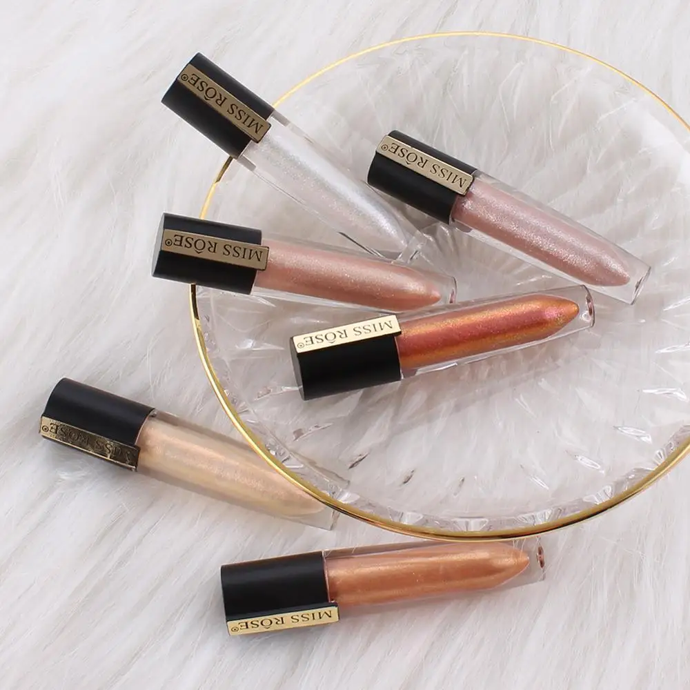 MISS ROSE Lip Gloss Pearl Waterproof Nude Red Sexy Beauty Glaze Liquid Tint Moisturizer Brighten LipStick Makeup Cosmetic |