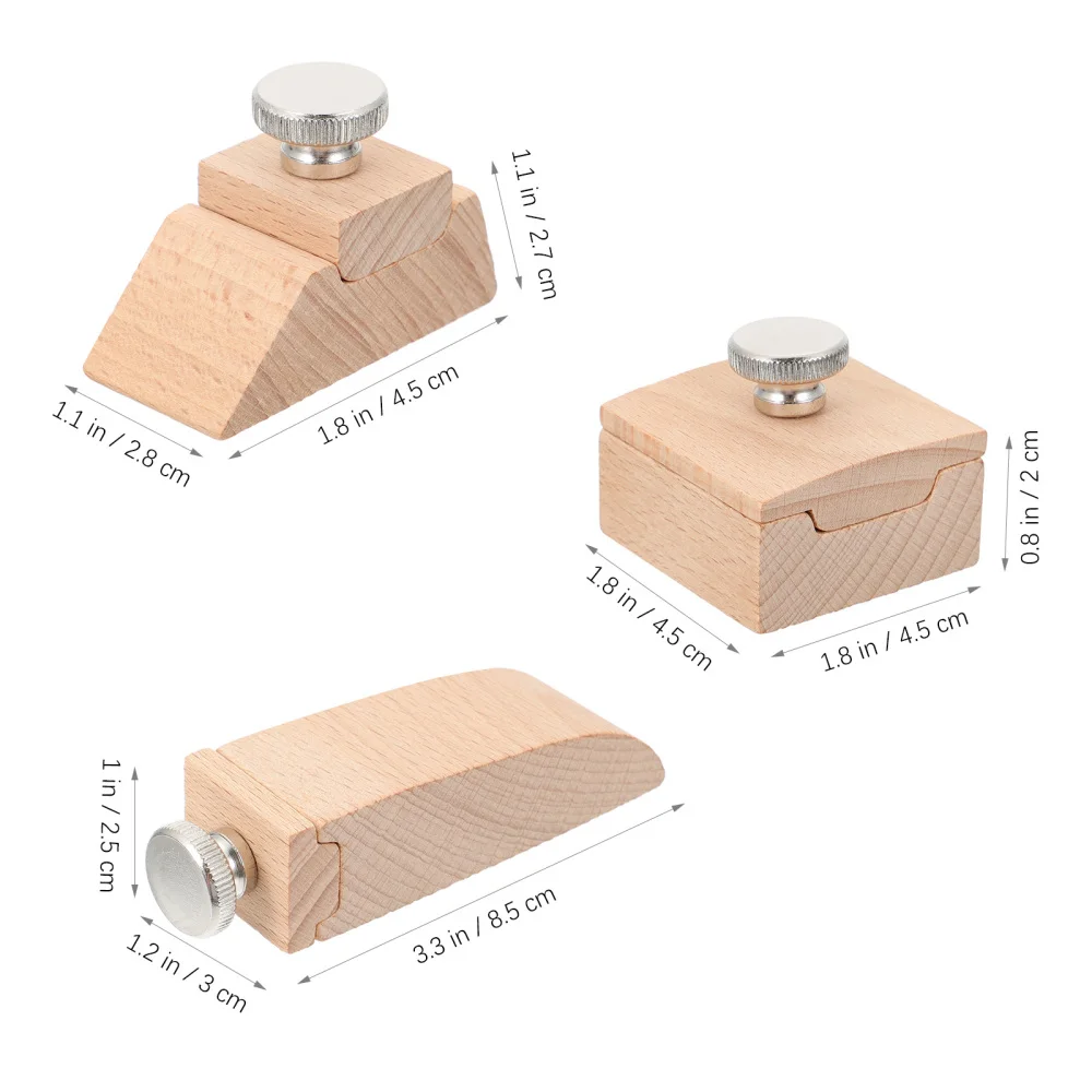 

3PCS Wooden Sandpaper Holder Sandpaper Leather Grinding Sand Paper Stand