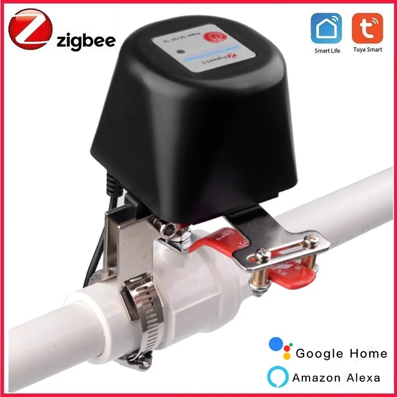 

ZigBee 3.0 Smart Water Gas Valve Controller For Tuya Smart Life App Voice Control Home Automation Support Alexa Google Home