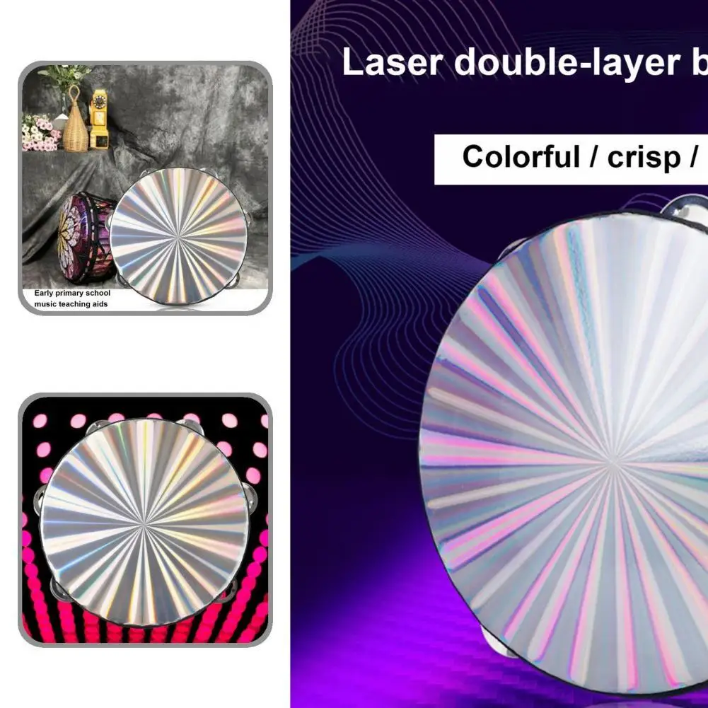 

Shatterproof Lightweight Reflective Drum Head Percussion Instrument for Dancing
