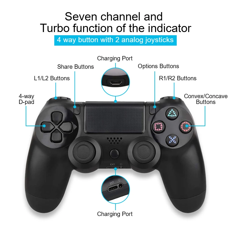 For Sony Ps4 Bluetooth Wireless Controller For Playstation 4 Wireless Vibration Joystick Gamepads For Ps4 Controller