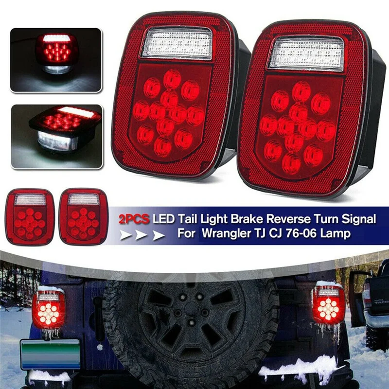 

2X Car LED Tail Light Brake Turn Signal Back Lamp for Jeep Wrangler TJ 07-17