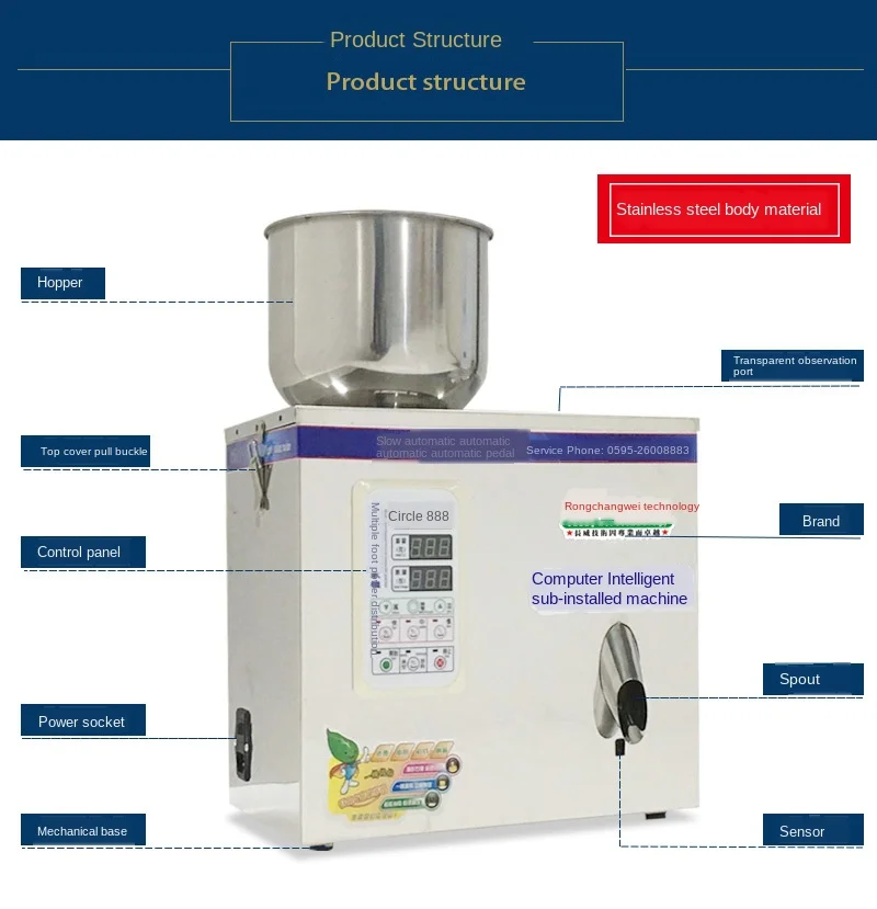 

Automatic-Measurement-Distributing Packer Intelligent Split Packing Machine Particle/bag tea filling machine 1-30g 220V/110v