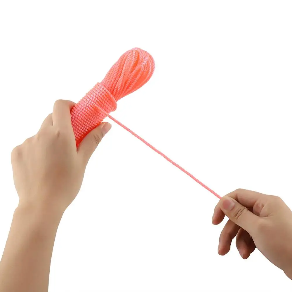 

20m Long Colored Nylon Rope Drying Clothes Hangers Washing Lines Cord Clothesline for Camping Outdoors Garden Travel Supplies