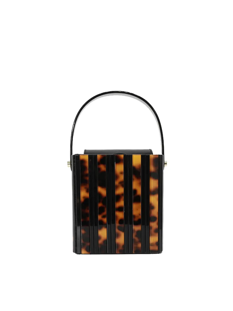 

Women Evening Bag leopard printing Acrylic Handbags Luxury genuine leather hangbag Square Party Wedding Bags Vintage Box Clutch